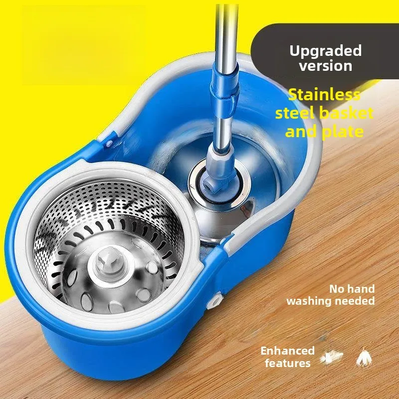 

Wanben Double Drive Rotation Hand Press Mop Bucket No Hand Wash Required Easy to Use Home Cleaning Tool Durable Material