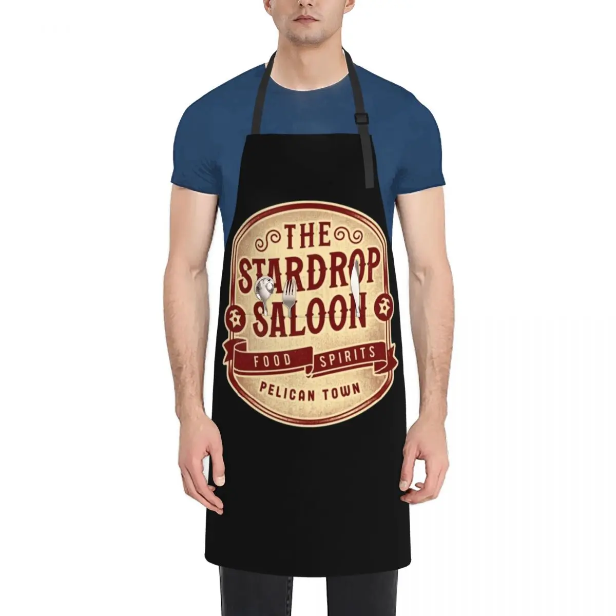 The Stardrop Saloon Crest Apron Women Kitchen Home Cleaning Kitchen Household Items Apron