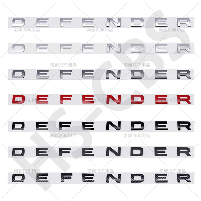 

Pegatinas con Logotipo DEFENDER en 3D, Estilo Nuevo, de ABS, Gran Tamaño, para el Capó Delantero, Maletero Trasero y Carrocería
