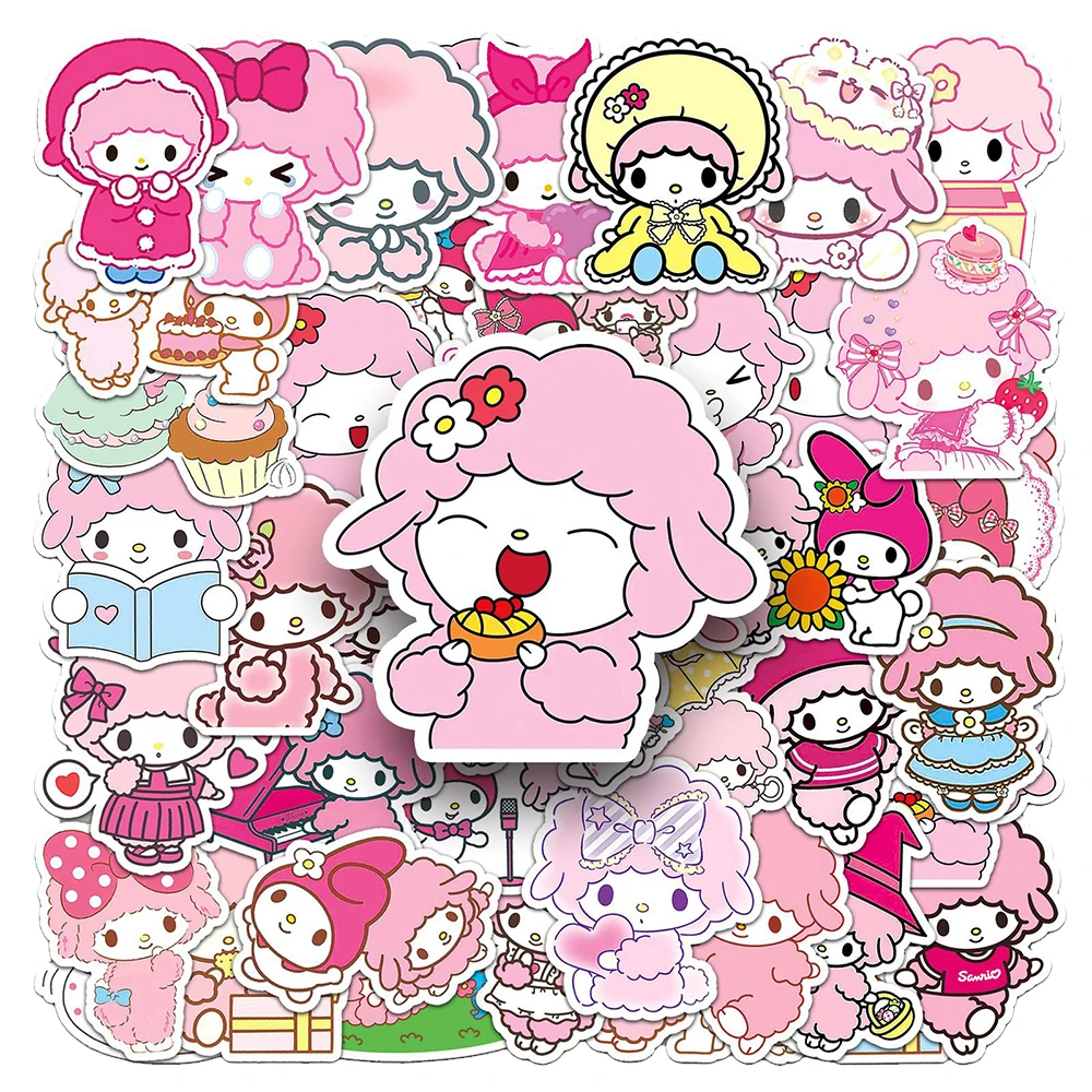10/30/50 Stück Niedliche My Sweet Piano Aufkleber Sanrio Anime Graffiti-Sticker für Motorrad Gepäck Laptop Fahrrad Kawaii Aufkleber Spielzeug Geschenk