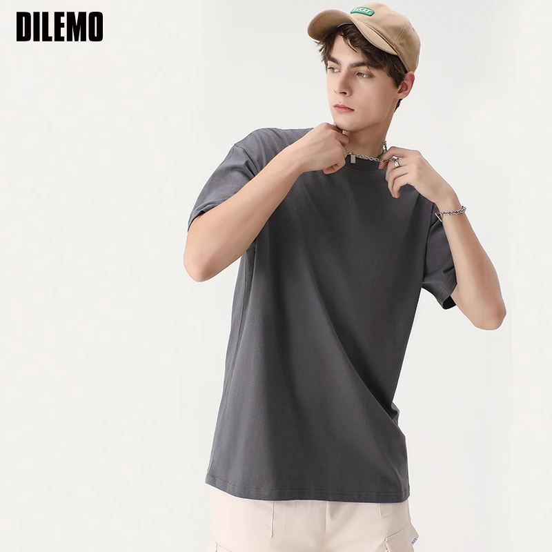 

100% Mecerized Cotton Top Grade New Summer Brand Tops Round Neck t Shirt For Men Plain Short Sleeve Casual Fashion Men Clothing