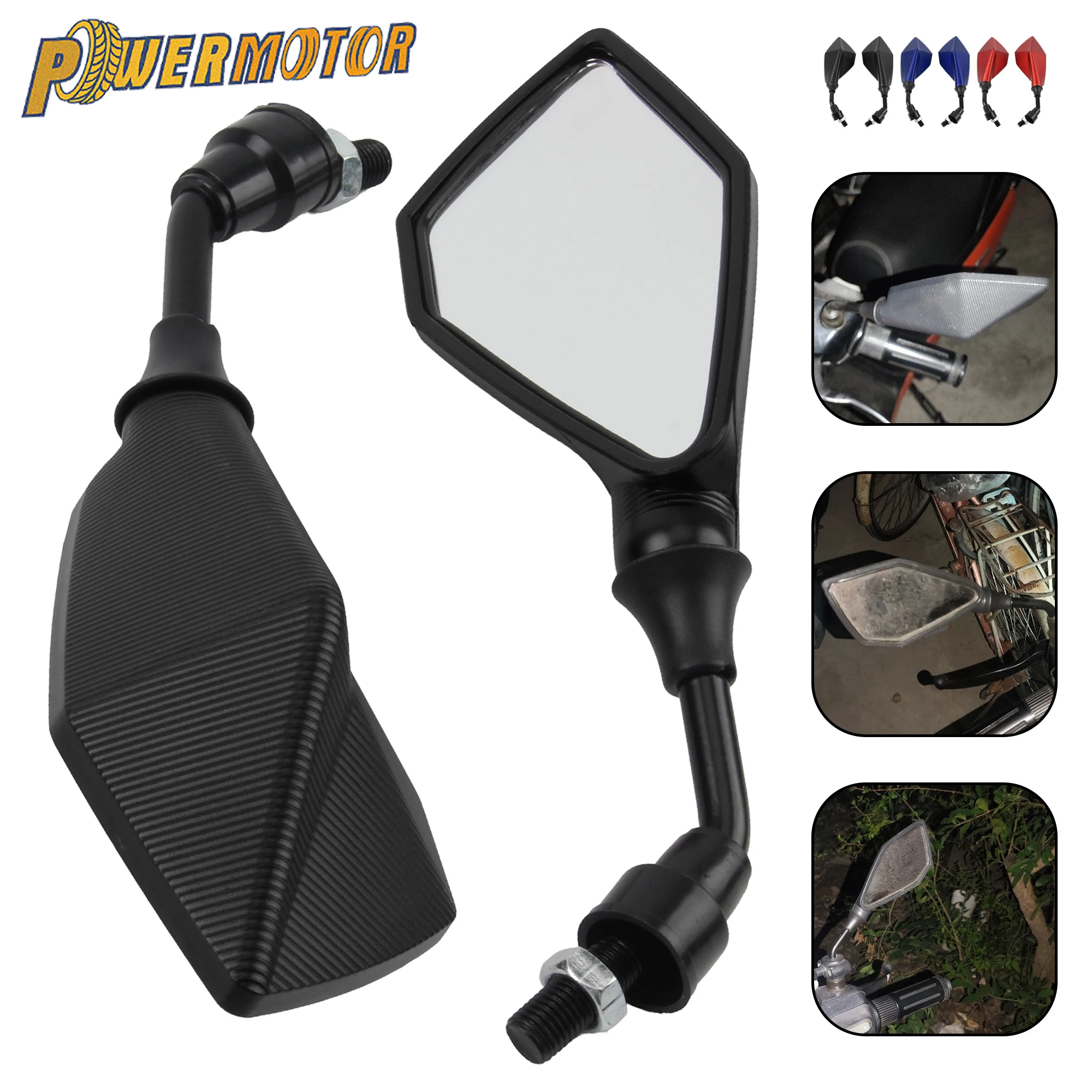 

M10 Motorcycle Rearview for Yamaha Honda Universal Scooter E-bike Motocross Off Road Racing Adjustable Rear Parking Mirror Parts