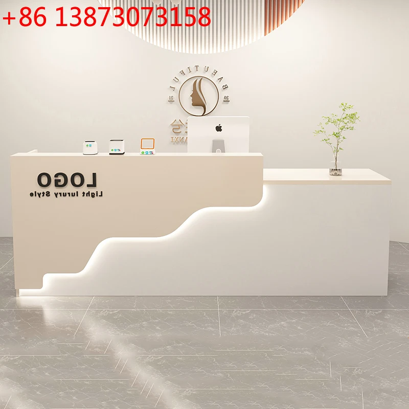 Entertainment Luxury Reception Desk Display Cashier Counter Reception Desk Beauty Salon Indoor Empfangtheke Postmodern Furniture