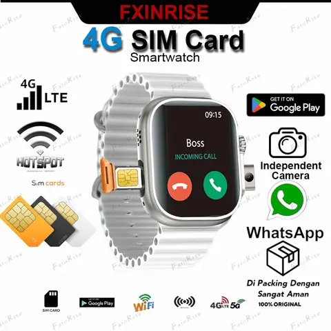 2.45 인치 4G 네트워크 SIM 카드 스마트 시계 카메라 GPS Wifi Google Play IP67 방수 안드로이드 IOS 남성 여성 Smartwatch 2025 신규