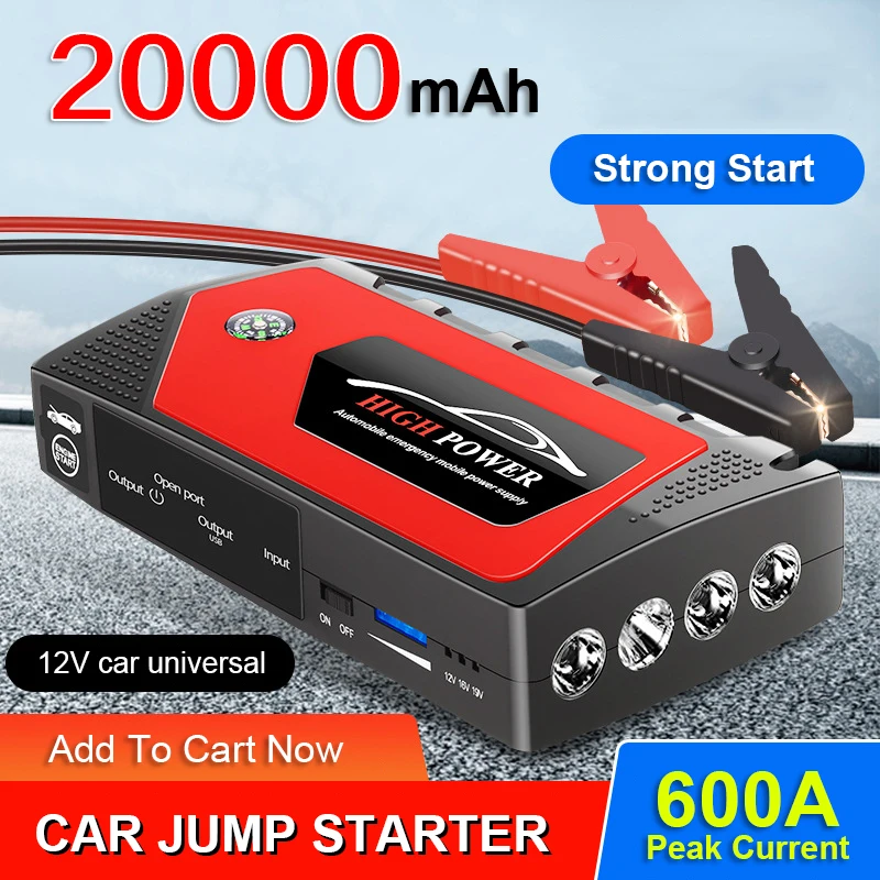 Battery Booster Car Jump Starter 99800mAh Large Capacity Power Bank for 12V Vehicle Emergency Booster Car Charger Start Device