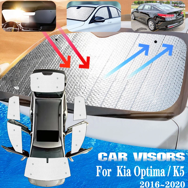 

Car Full Sun Visors For Kia Optima K5 JF 2016 2017 2018 2019 2020 Car Sun Shade Window Shading Sun Protector Visors Accessories