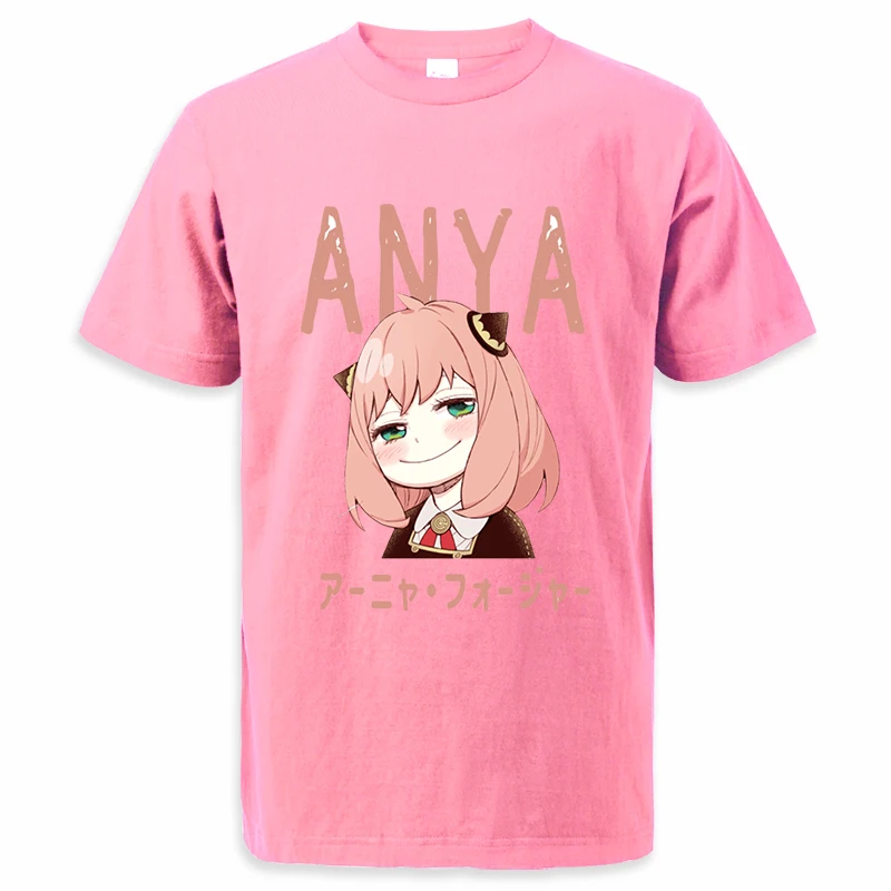 2024 Summer SPY X Family Anime Kawaii T-Shirts For Mens Tops Tees Girl Anya Forger Tshirt Hip Hop High Quality Tops Harajuku Tee