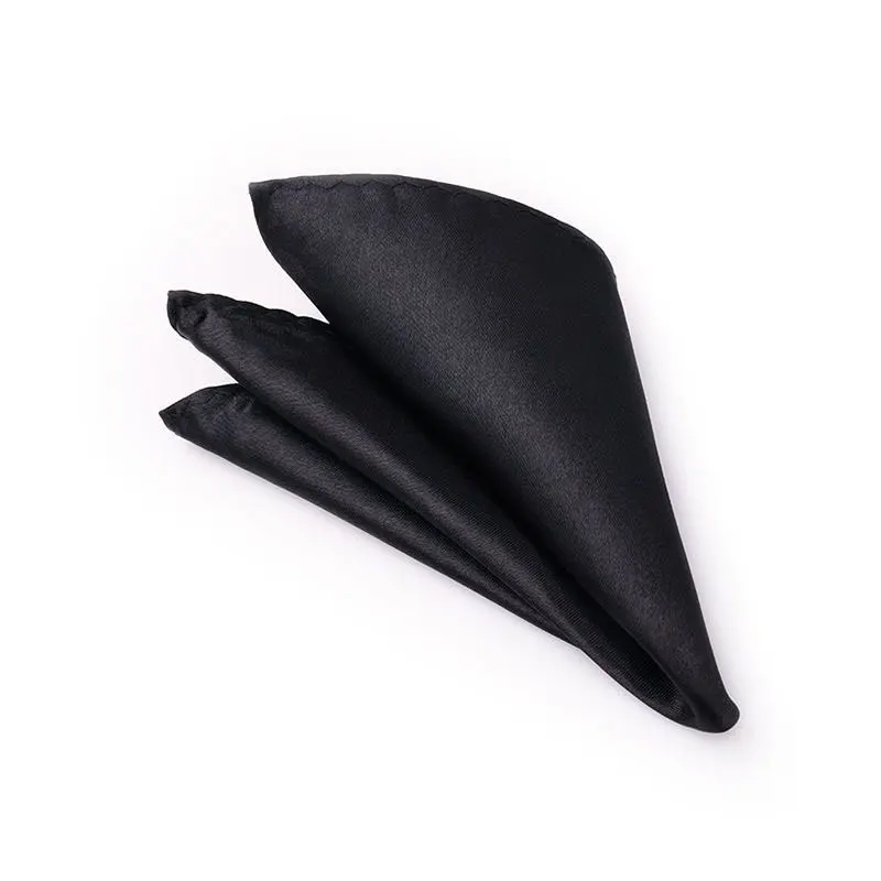 4 ชิ้นสีทึบสไตล์ผ้าเช็ดหน้าคลาสสิก Pocket Square Men's Pocket Square ซาติน Hanky สําหรับชุดแต่งงานอย่างเป็นทางการ