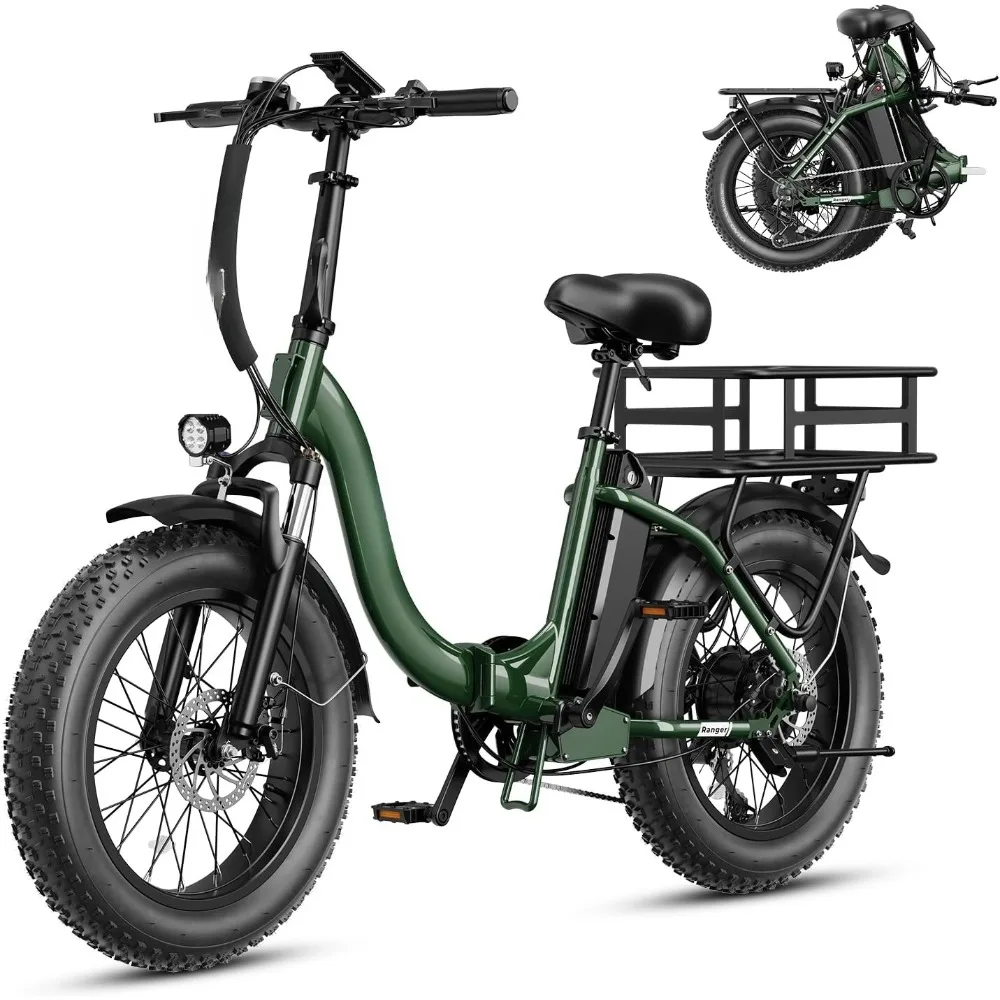 

Электрический велосипед по индивидуальному заказу, электрический велосипед с пиковым двигателем мощностью 1500 Вт и задней корзиной, зеленый