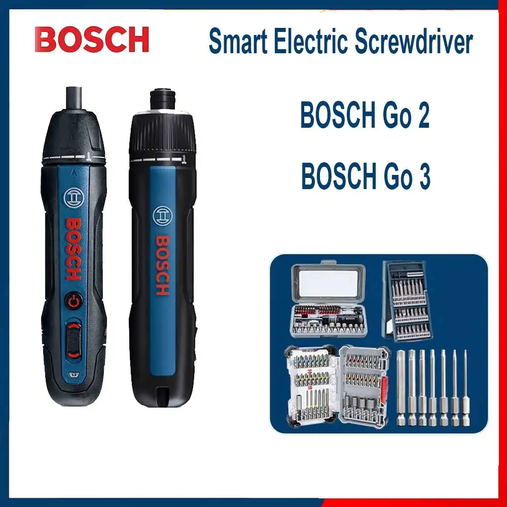 

Bosch Electric Screwdriver GO2 GO3 USB Rechargeable Multifunctional Cordless Hand Drill Power Tools Household Maintenance Repair
