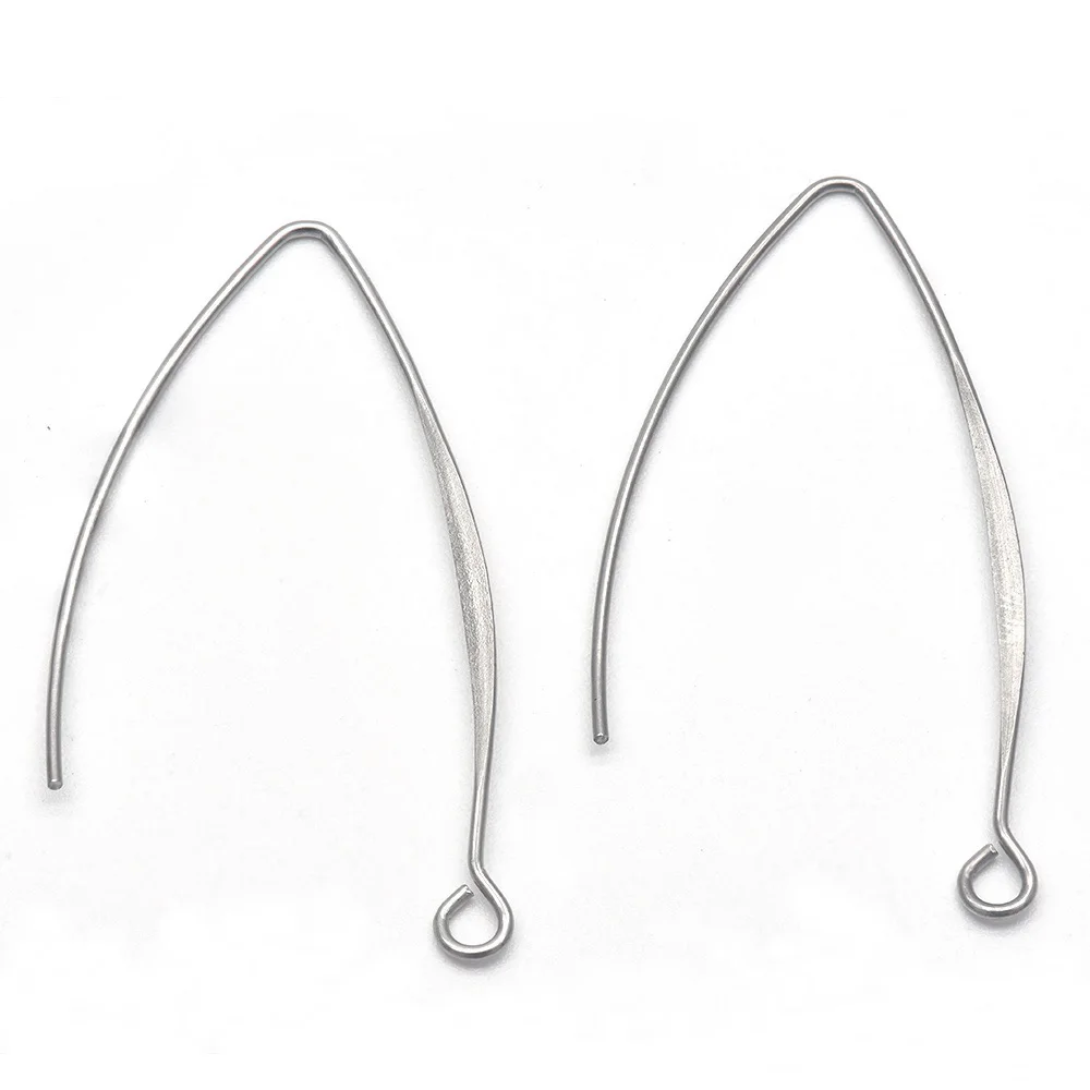 20pcs Hypoallergenic Long Ear Wire Earring Hooks 42mm Dangle Earwire Connectors For Diy Earring Accessory