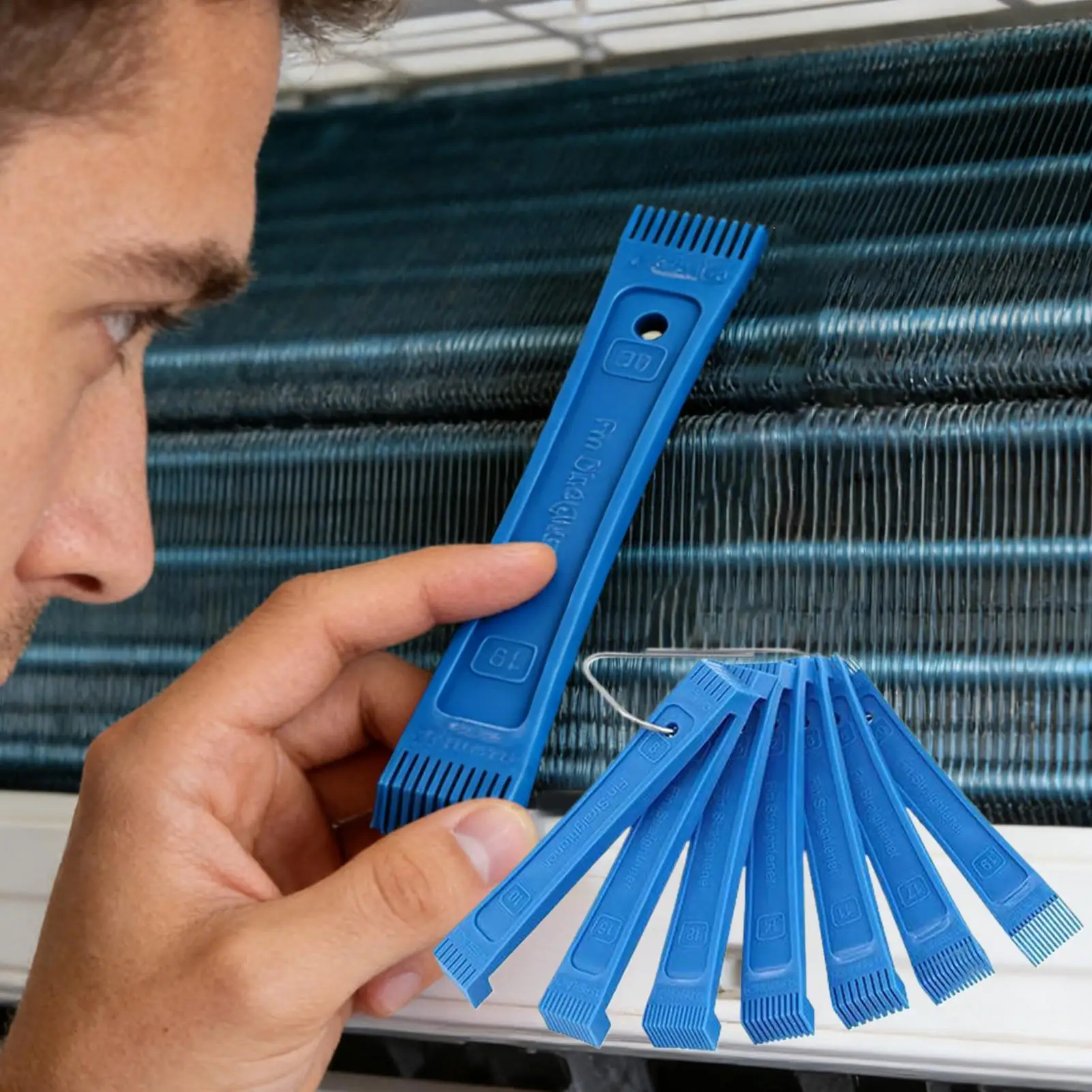 Plastic Air Conditioner Fin Cleaning Accessories Condenser Radiator Fin Brush for Auto Cooling System Fin Comb Kits Repair Tools