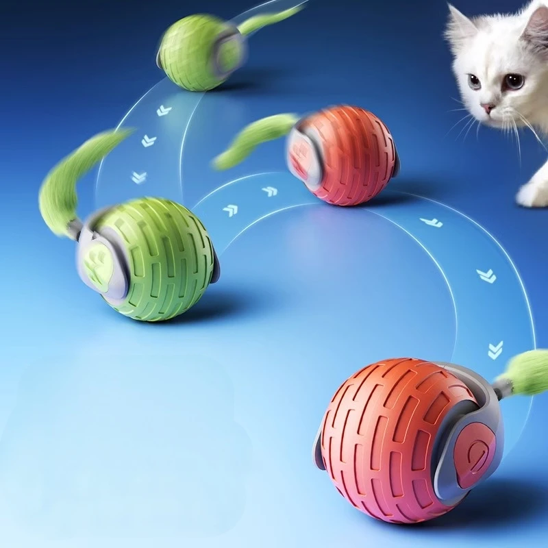 

Cat Toy Interactive Ball Self Hi Intelligent Automatic Obstacle Avoidance Rechargeable Teasing Ball Cat Toy Pet Supplies
