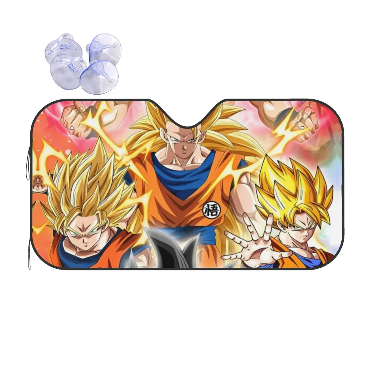 Dragon Ball Z Retractable Sunshade Windscreen 76x140cm DBZ Foils Sunshade Visor Blinds