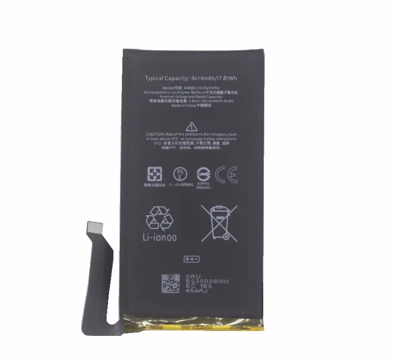 1x 4614mAh / 17.81 Wh GMSB3 Pixel 6 Phone Replacement Battery GMSB3 For Google Pixel 6 Pixel6 Batteries + Repair Tool Kits