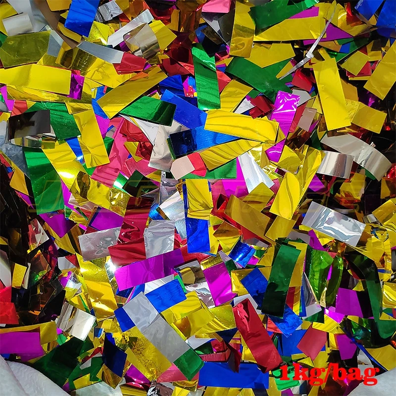 500g/1kg Stage Light  Bulk GOLD SILVER PET Confetti Paper Confetti for Confetti Machine WeddingStage Festival New Year Event