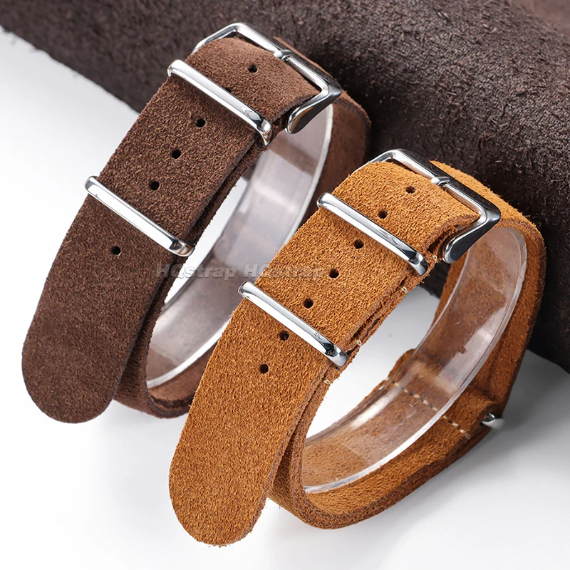 18mm 20mm 22mm 24mm Suede Geniune Leather Strap for Huawei Watch Gt2/Gt3 42/46mm Watchband Soft Comfortable Bracelet Accessories