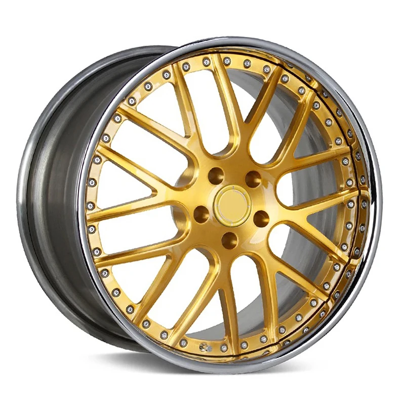 

2-piece Customized Luxury Forged Car Wheels 15 16 17 18 19 20 21 22 23 24 26 Inch Gold Chrome Multi Spokes Wheels For Chevrolet