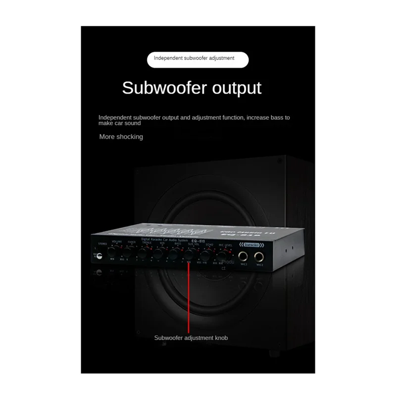 A08E-EQ-819 Multifunctional Car Audio EQ Tuning Crossover Amplifier Parametric Equalizer Car Audio Equalizer