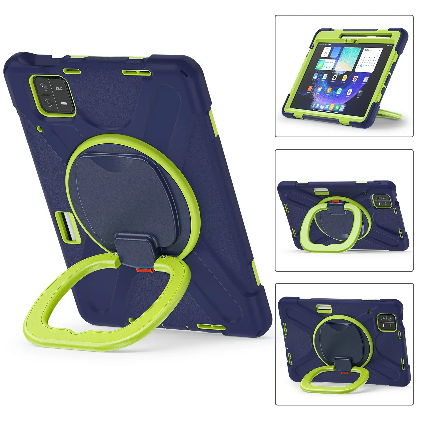 Case for Xiaomi Pad 6 Protective Case Silicone Belt Bracket Shoulder Strap for Xiaomi Pad 5 All-inclusive Anti-Fall Case