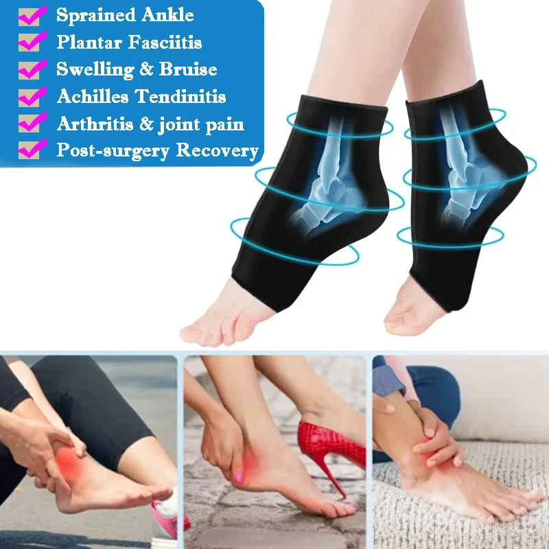 1 قطعة حزمة ثلج جل سوداء قابلة لإعادة الاستخدام للأقدام-العلاج الساخن والبارد مثالية لالتهاب وتر العرقوب والتهاب اللفافة الأخمصية أدوات العناية بالقدم #1