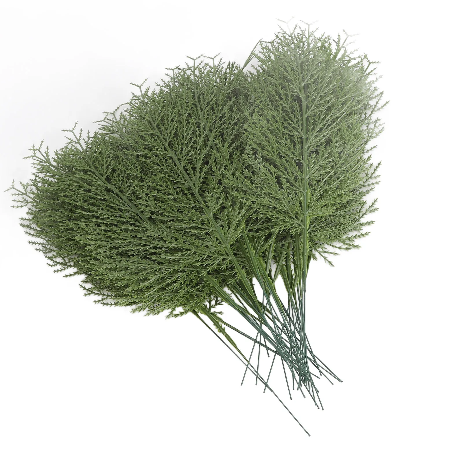 

40 Pcs Artificial Pine Branches Fake Christmas Faux Cedar Stems Faux Pine Picks Stems ABS Material for Christmas Trees Garlands