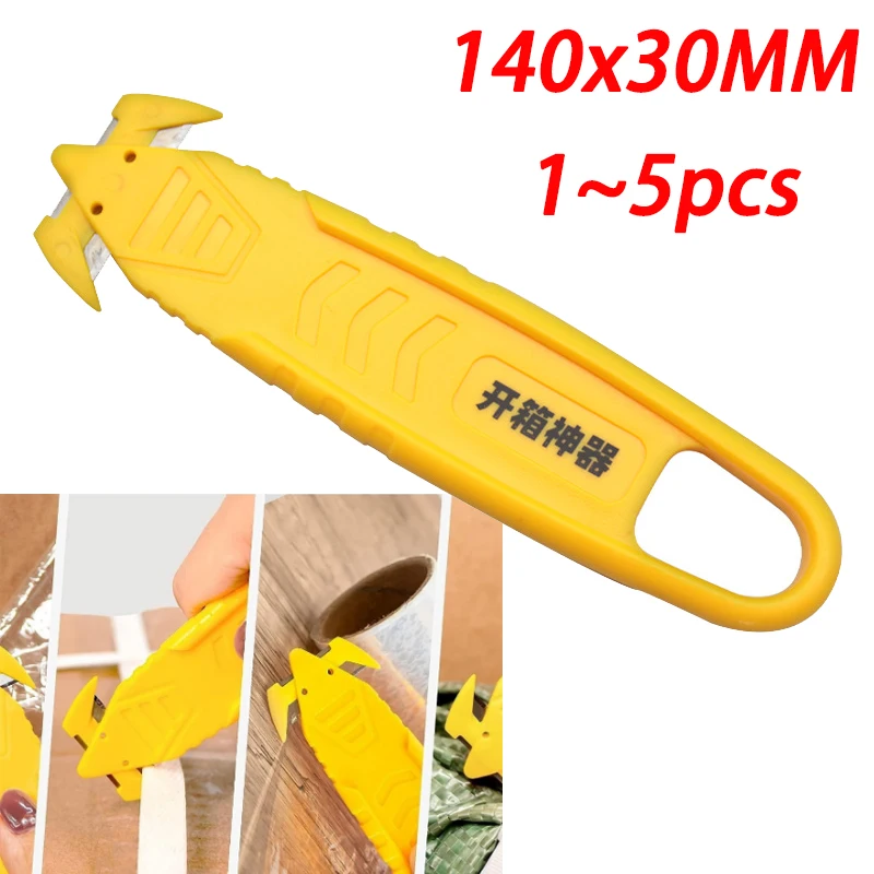 Safety Box Cutter Opener Knife Utility Security For Cutting Box Carton Parcel Package Tape House Office Knife Tools Christmas 