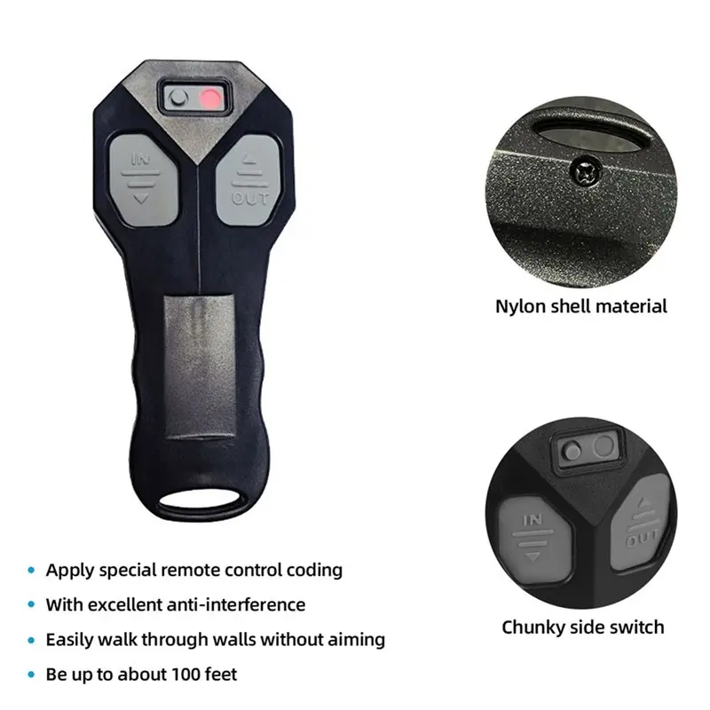 2X Car Wireless Winch Electric Remote Control With Manual Transmitter Set 12V 24V Truck ATV Truck Vehicle Kit-A68E