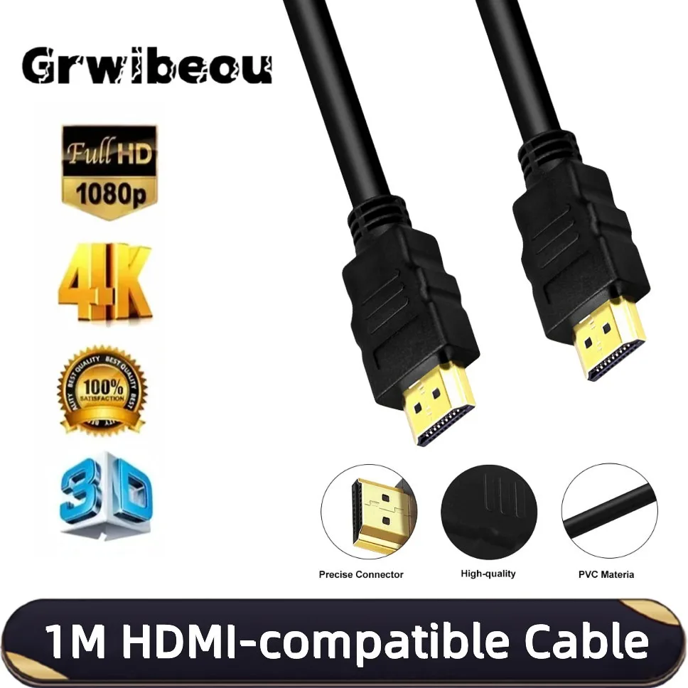 

1M HDMI-compatible To HDMI-compatible Cable HDMI male to male cable 4K 3D Cable for HDTV Tablet TV Monitor Xbox UHD Samsung