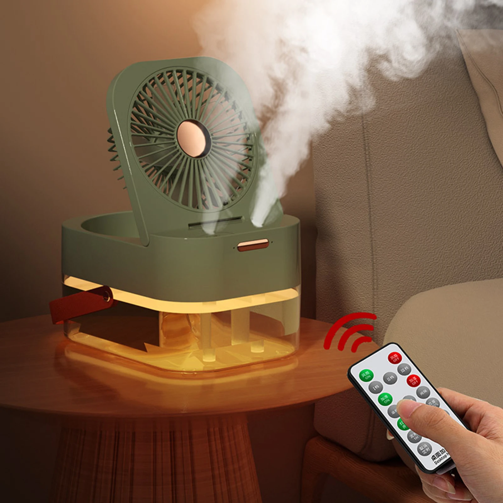 Umidificatore da tavolo ventilatore regalo di compleanno serbatoio dell'acqua da 2500ml luce notturna Mini condizionatore d'aria portatile per la stanza dell'auto del dormitorio della scrivania da campeggio