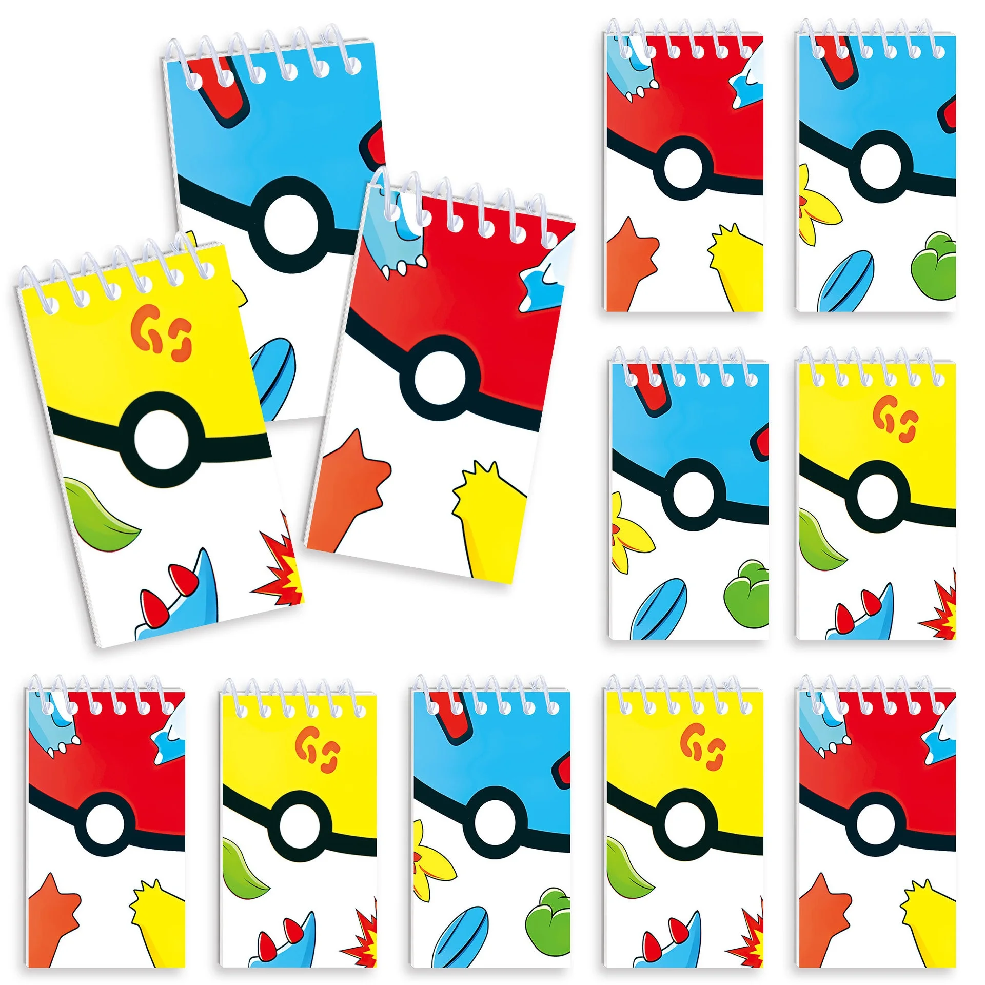 12/60 Stück Pokémon Spiral-Notizbücher. Geeignet für Schul- und Büronotizen, Lehrergeschenke und Schreibwaren-Geschenke zum Schulanfang.