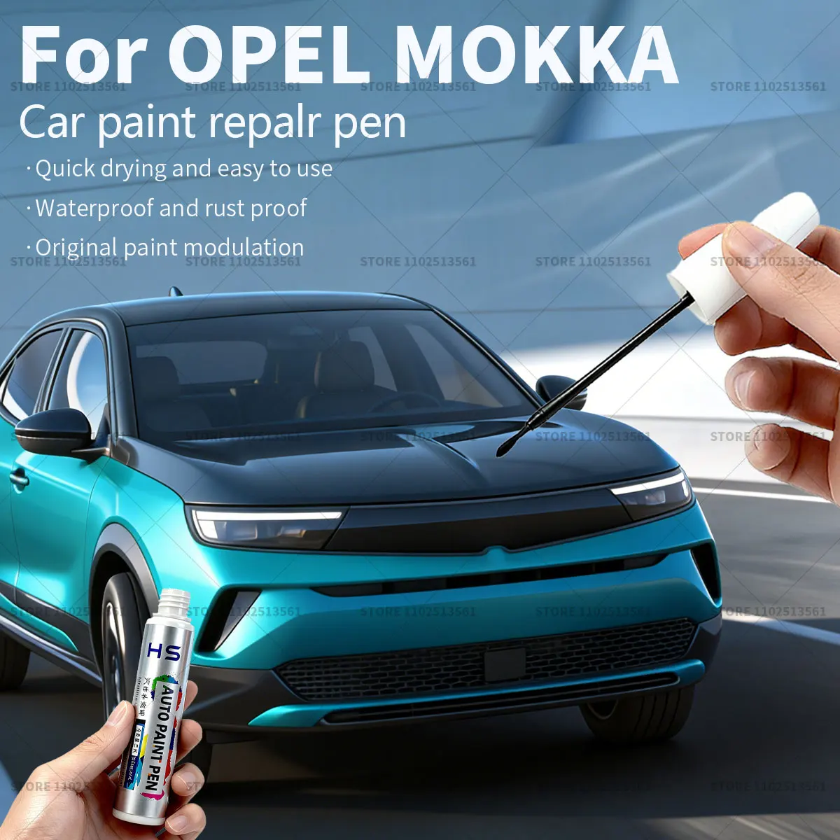 

Ручка-корректор для ремонта царапин, средство для удаления царапин, аксессуары для автомобиля OPEL MOKKA, цвета: Arctic White, Carbon Black, Cosmic Red, Matcha Green