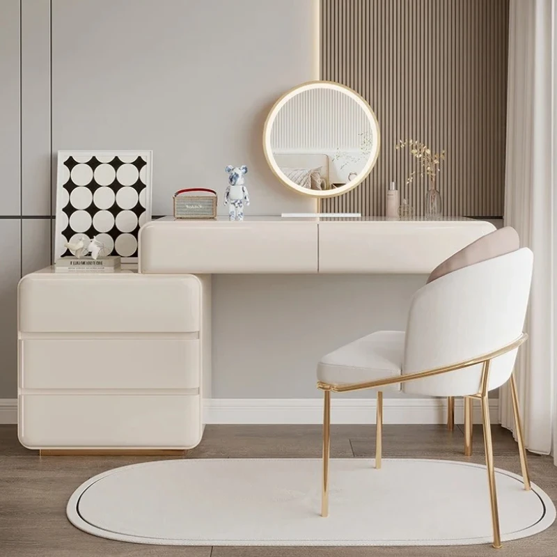 

Nordic White Vanity Dresser Storage Mirror Drawer Modern Princess Dressers Makeup Girls Penteadeiras De Maquiagem Furniture Home