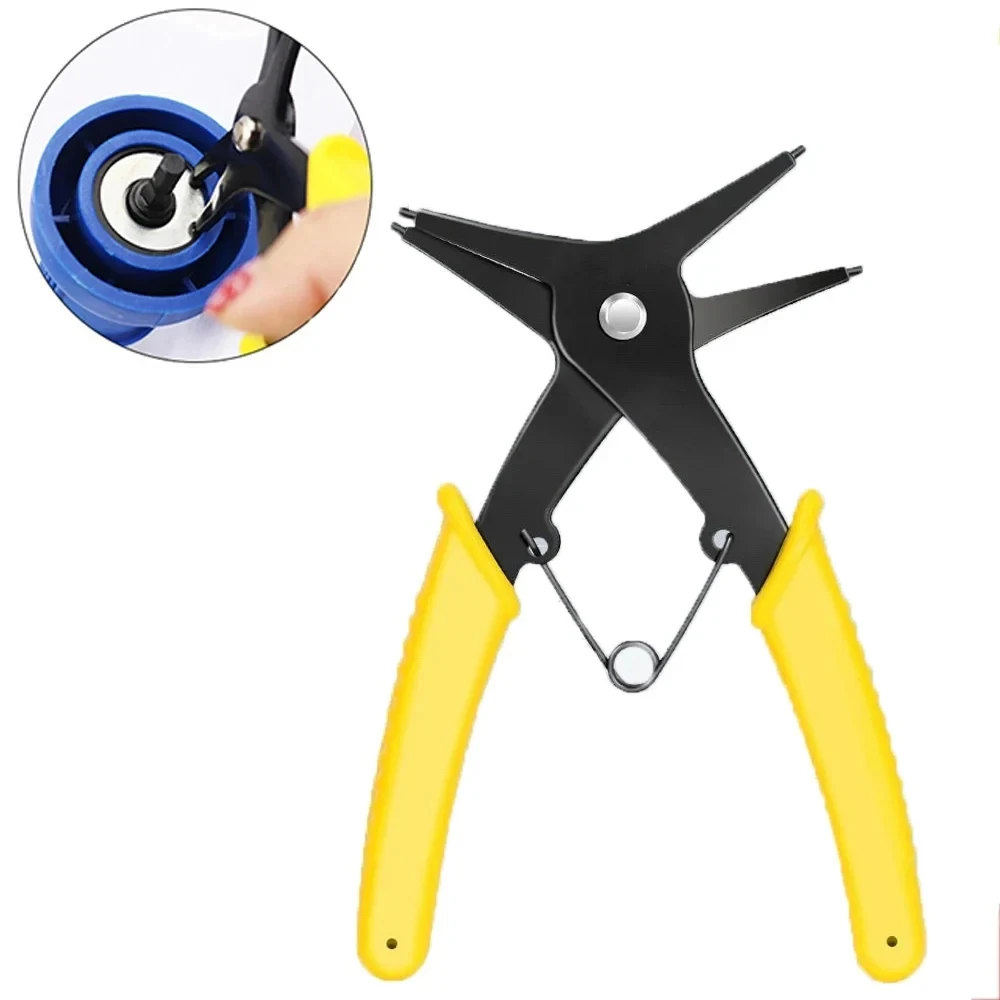 Circlip Pliers 2 in 1 Internal and External Dual Purpose Pliers External Spring Pliers Large Retaining Ring Removal Tool 1pc