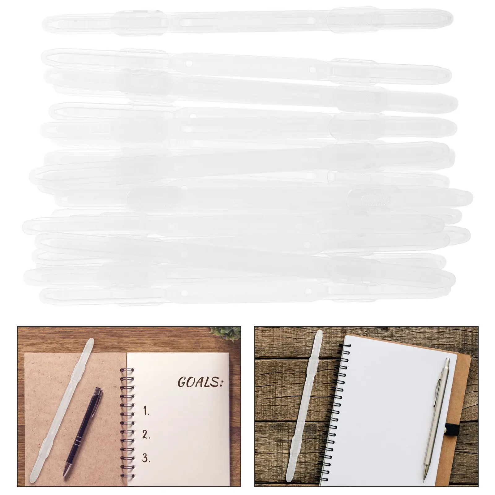 20 Pcs Binder Planner Folder Colorless Photo Album Binding Spine Combs Punch Mechanisms Clips Student