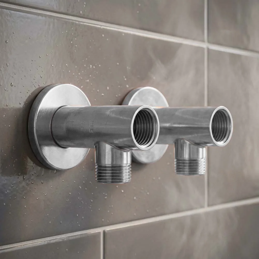 Copper Shower Bracket for Wall Mounting with Screws Compatible with 4 Inch or 6 Inch Standard Shower Hose Threads