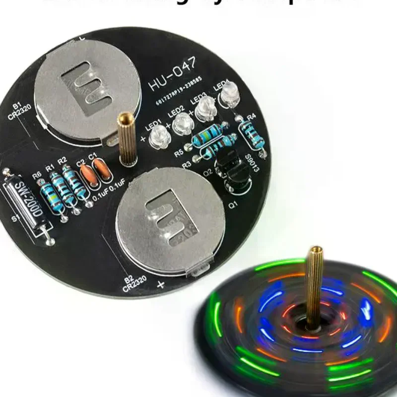 

Светодиодный мигающий гироскоп, набор для пайки своими руками, образовательный инструмент для печатной платы для начинающих