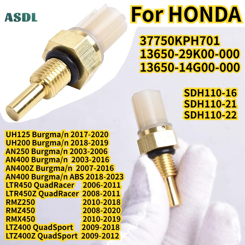 M10 Moto Switch Assy Thermo Water Tank Temperature Sensor for HONDA AN250 AN400 LTZ400 RMX450 RMZ450 RMZ250 LTR450 UH200 UH125