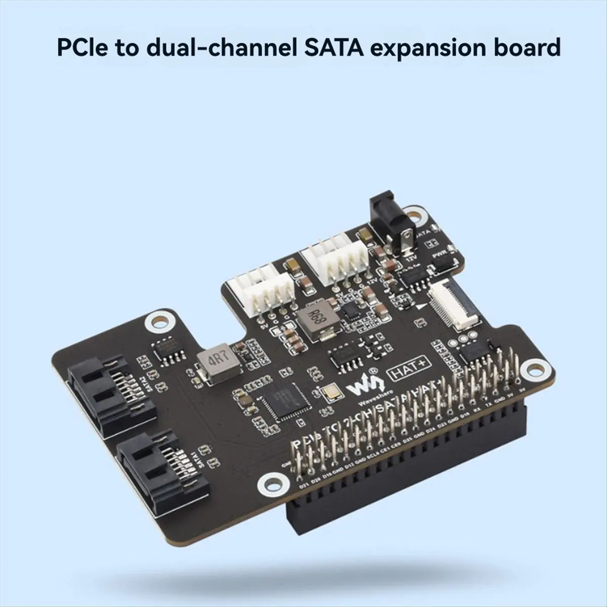 for 5 PCIe to Expansion Board with EEPROM HAT+ PCIe to 2-CH HAT+ for 5