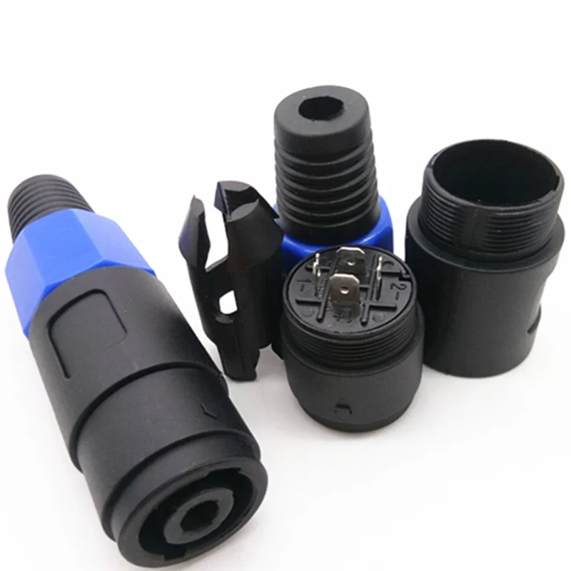 

FEDI-XLR Connector 4PCS Professional Audio Speaker Adapter Plug Female Socket 4Pin Docking Connector Compatible