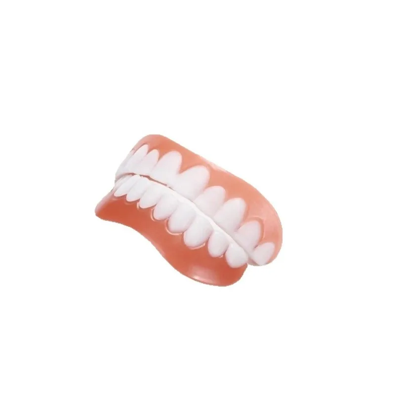 Пара силиконовых имитированных брекетов для верхних и нижних зубов, мягкие протезы, отбеливающие наклейки, улыбающиеся протезы, брекеты для ухода за зубами