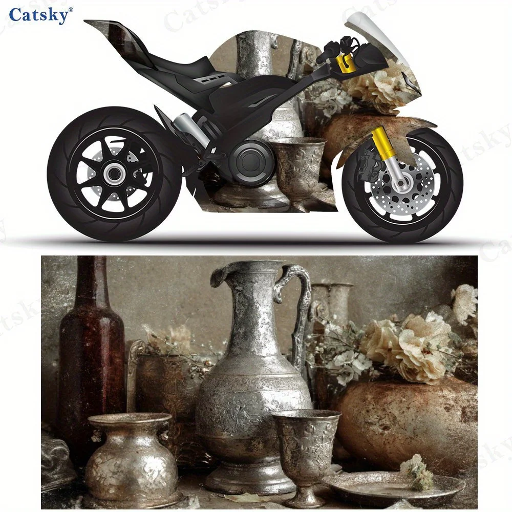 

Эклектические винтажные мотоциклетные пленки Still Life, ПВХ-пленки для настройки мотоциклов, прочные клейкие наклейки