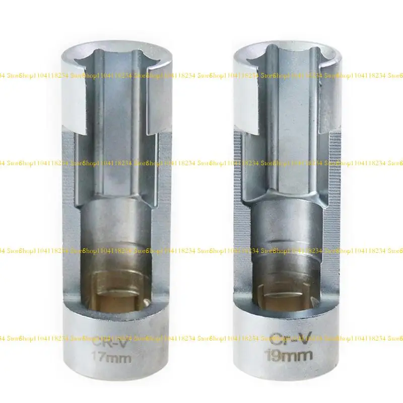 

P9FB 17mm/19mm Oil Pipe Socket Diesels Fuels Line Socket for Garage and Workshop Use