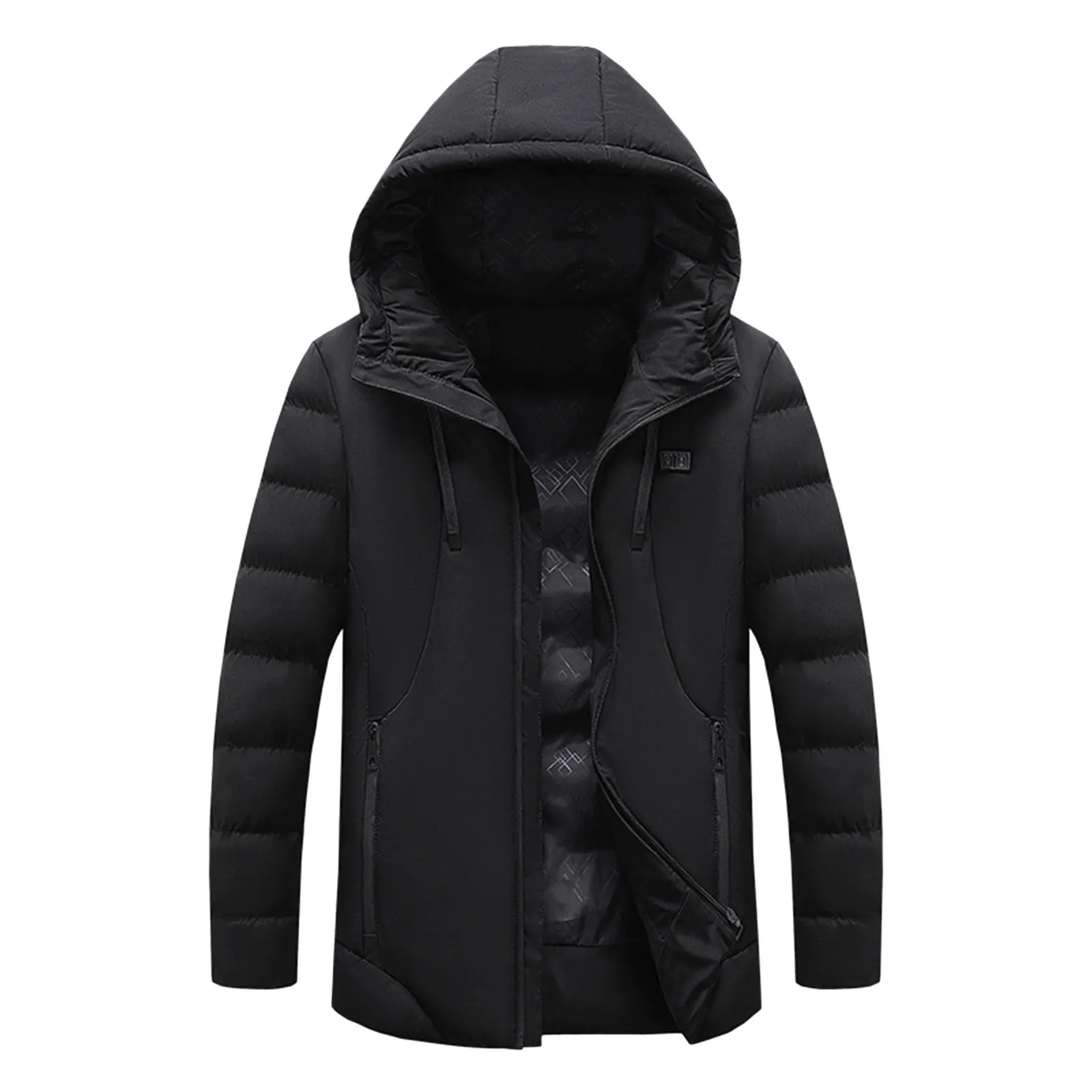 Winter Heating Jacket Men's 11 Heating Zone Usb Charging Temperature Controlled Padded Coat Outdoor Ski Warm Cold-proof Parka