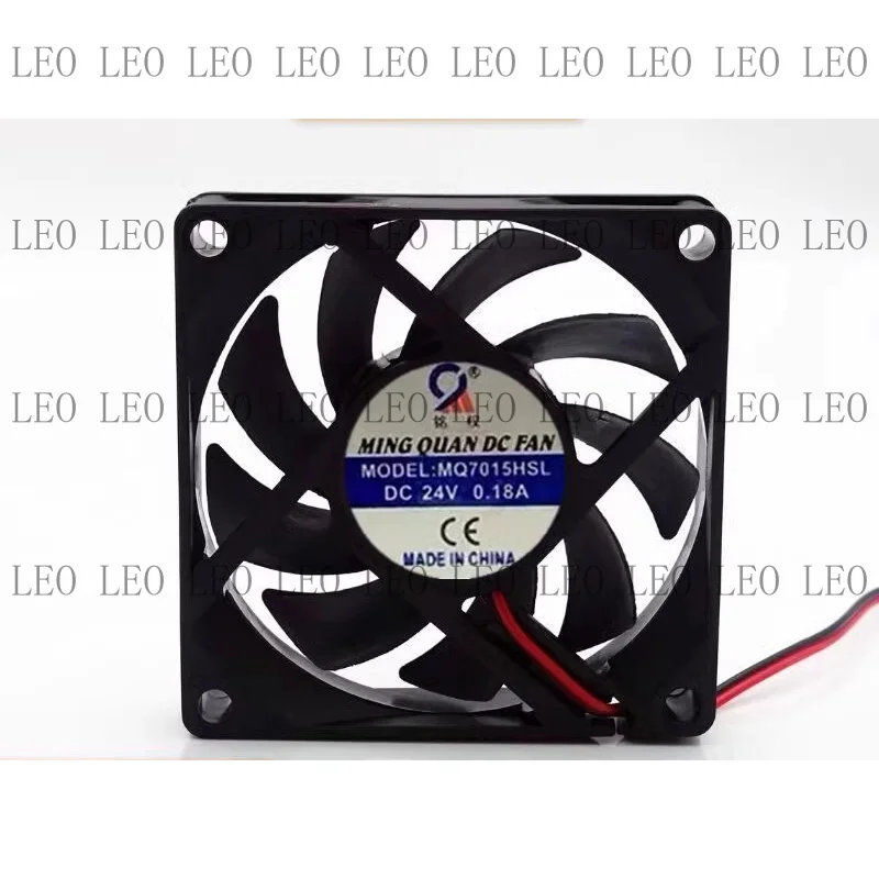 MY For MINGQUAN MQ7015HSL DC24V 0.18A 7CM 2-Wire Ball Cooling Fan