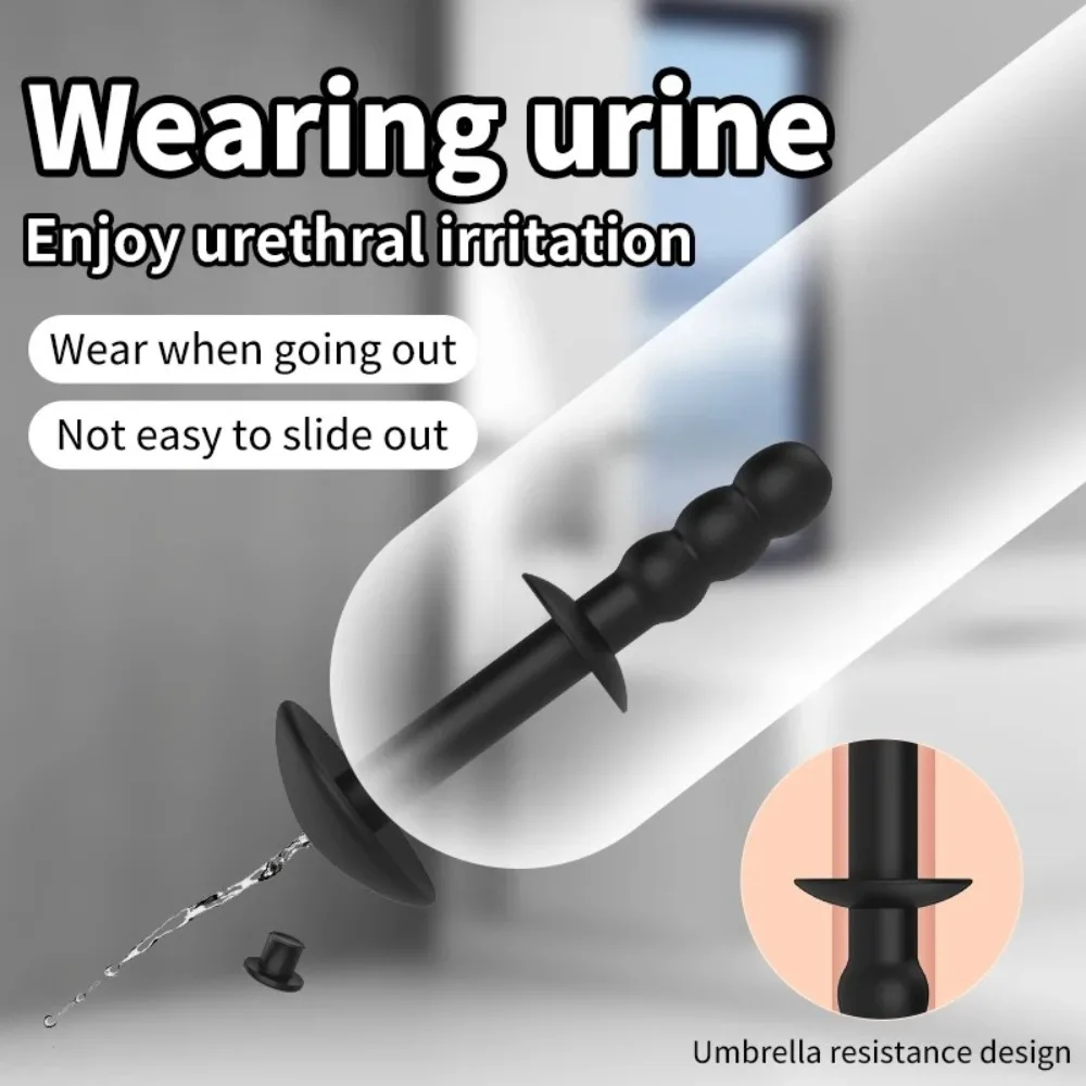 Silicone Antibacterial Urethra Catheter Sounding Horse Eye Rod Penis Plug Masturbation Insertion Urinary Dilator Sex Toys view 2