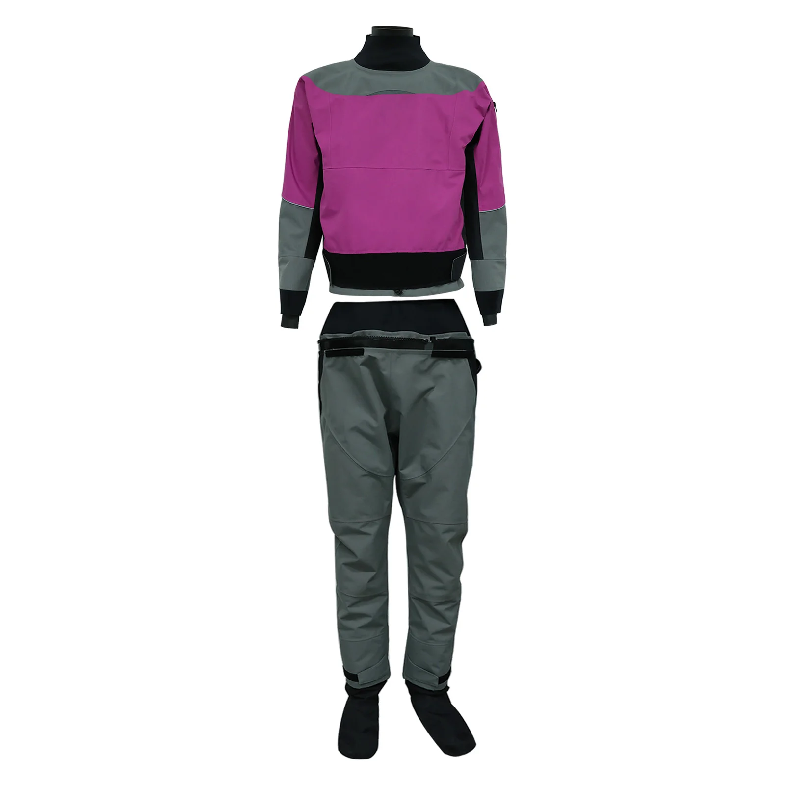 Men's Kayak Drysuits Pants  Padding Factory Supply Three Layers  Waterproof Material With Neoprene Cuffs And Neckline   DM48