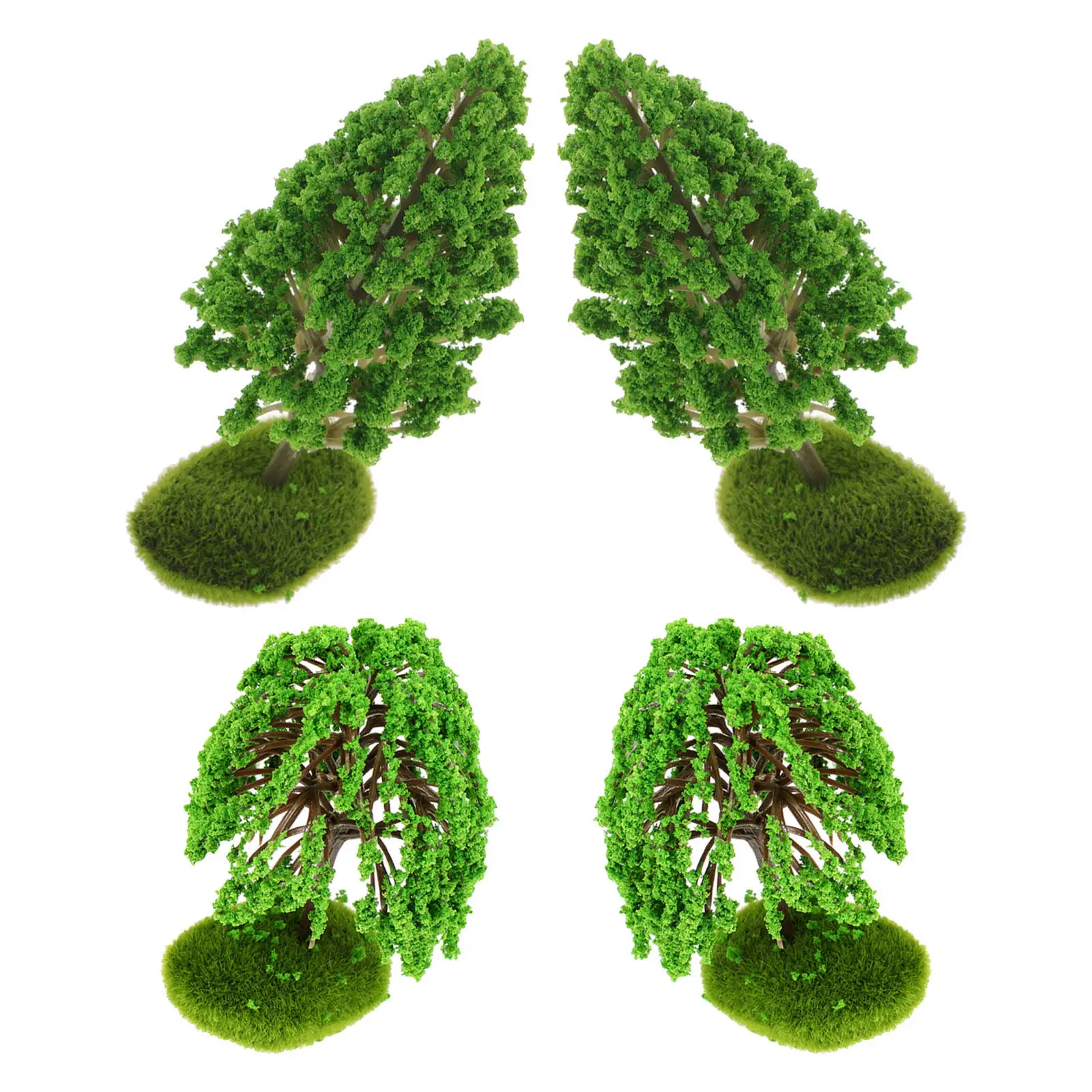 4Pcs Mini Landscape Trees Realistic Simulation Tiny Trees for Train Scenery Architecture Micro Garden Accessories Diorama