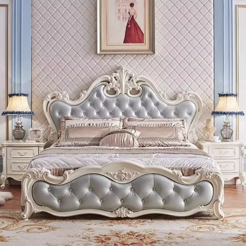 

Modern Fashionable Bed Minimalist European Luxury Full Designer Bed Wedding Master Bedroom Unique Cama Casal Bedroom Furniture
