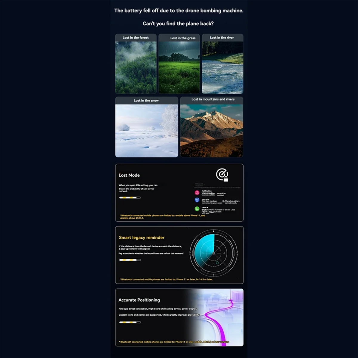 AT42 الطائرة بدون طيار محدد ل NEO الطائرة بدون طيار المقتفي صفارة الإنذار تحديد المواقع السريعة ل NEO المفقودة الطيران مكتشف عن بعد إنذار الملحقات